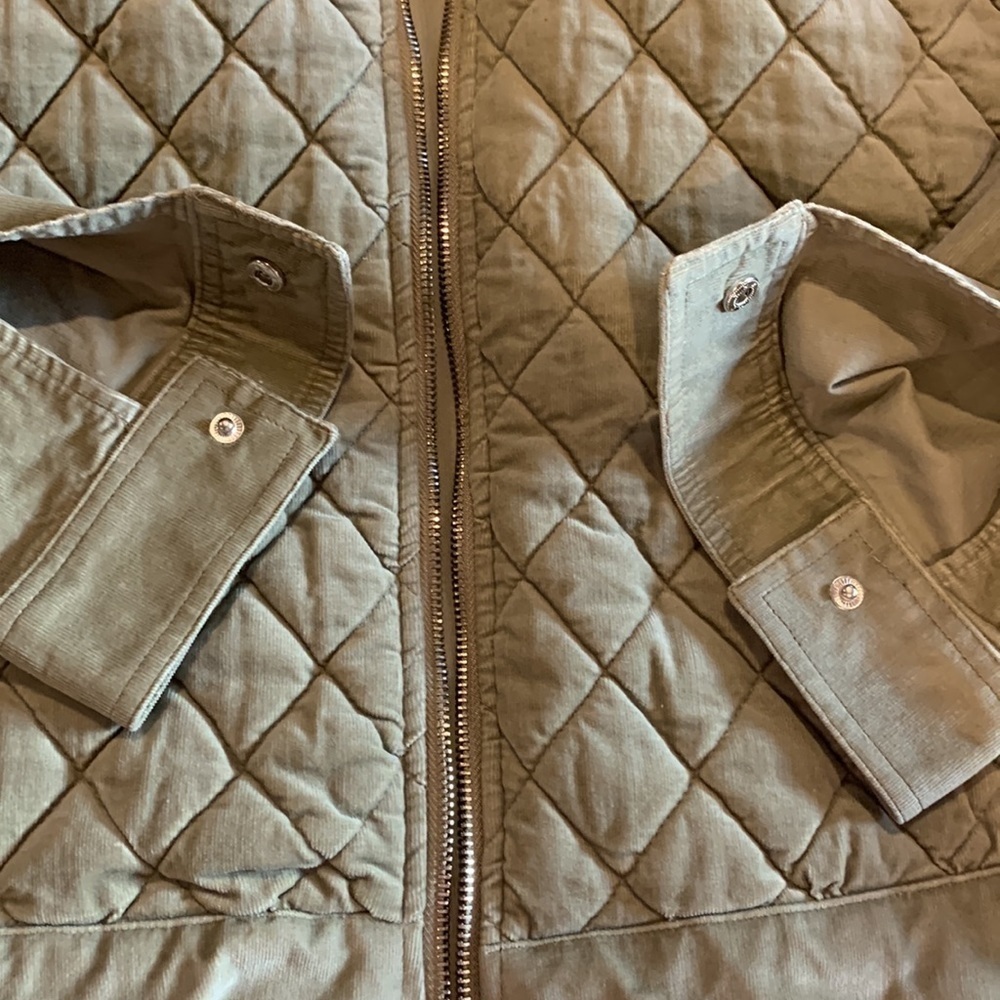 Cathy Daniels Green Corduroy Fill Zipper Jacket Size Large - Picture 13 of 14